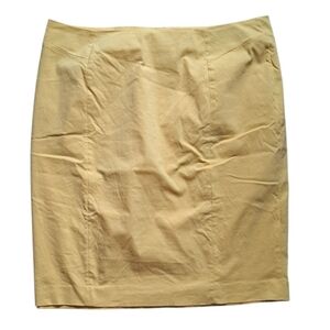 Cleo Lined Yellow Pencil Skirt for Women